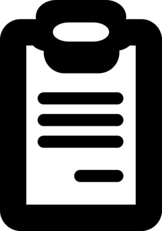 Clipboard With Writing Paper Outline Icon Svg Set, Free Vectors File